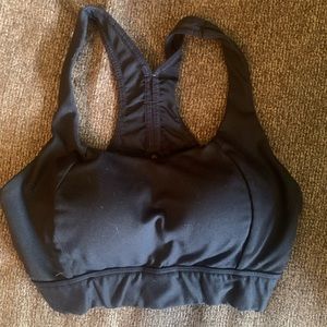 Black lulu sports bra